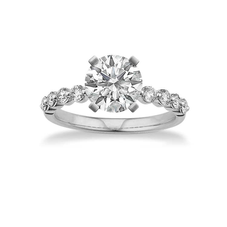 1.05 ct. Natural Diamond Engagement Ring in White Gold