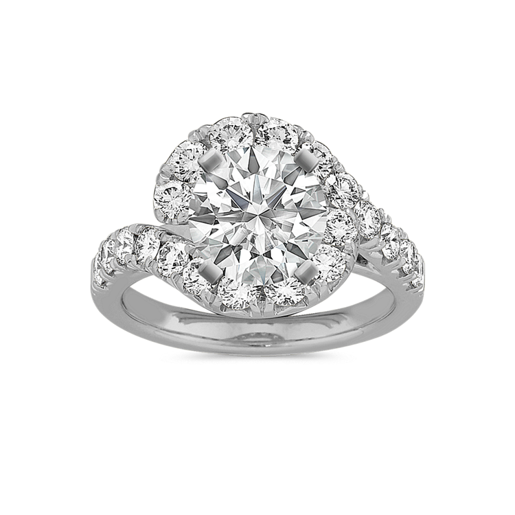 Symphony Natural Diamond Halo Engagement Ring