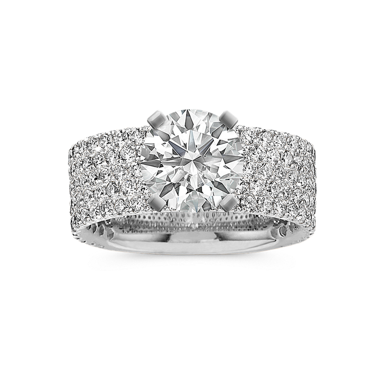 Charlotte Natural Diamond Engagement Ring in Platinum