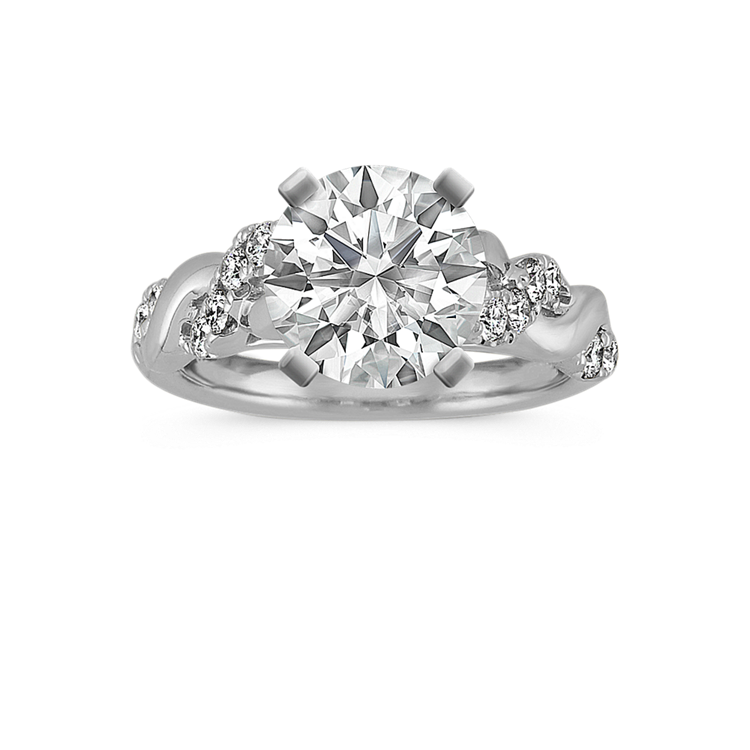 2.0 ct. Natural Diamond Engagement Ring in White Gold