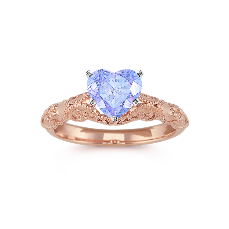 Vintage Engagement Ring in 14k Rose Gold