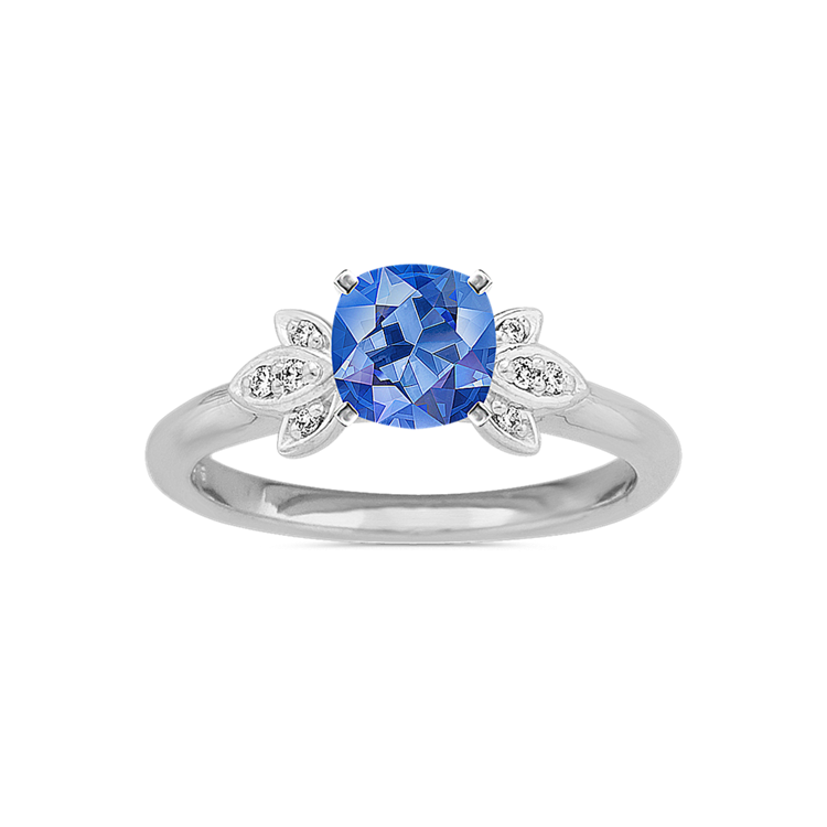 Magnolia Natural Diamond Engagement Ring in 14k White Gold
