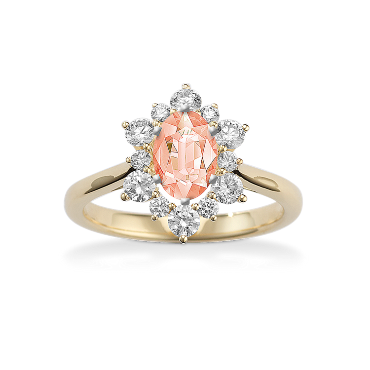 Viola Natural Diamond Halo Engagement Ring
