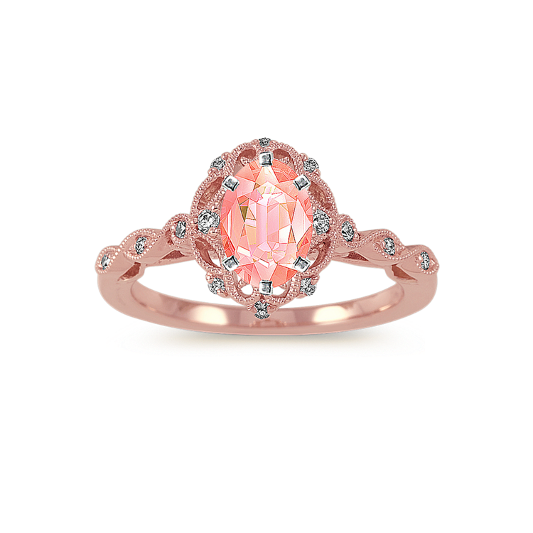 Vintage Halo Natural Diamond Engagement Ring