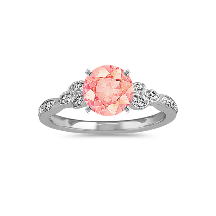 Chloe Natural Diamond Engagement Ring in 14k White Gold