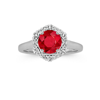Snowflake Diamond Halo Engagement Ring | Shane Co.