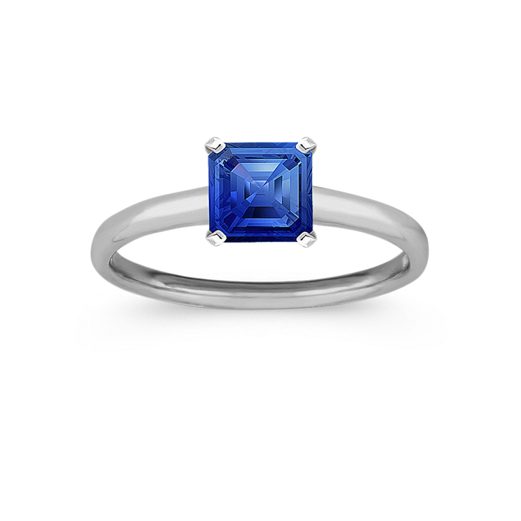 5.94 mm Traditional Natural Sapphire Engagement Ring in Platinum