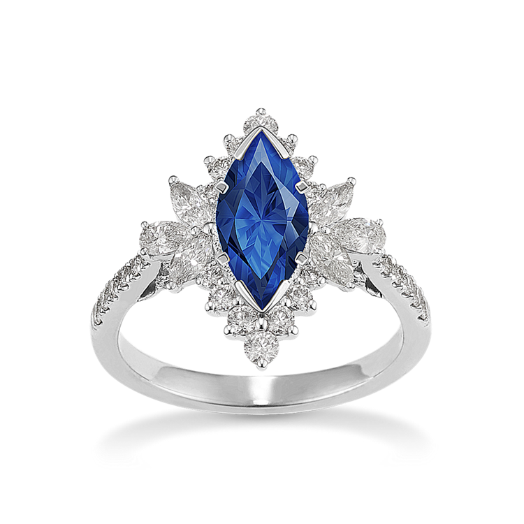 Cypress Natural Diamond Halo Engagement Ring