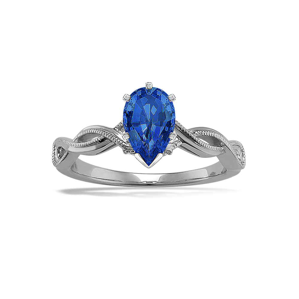 Valley Infinity Swirl Diamond Engagement Ring