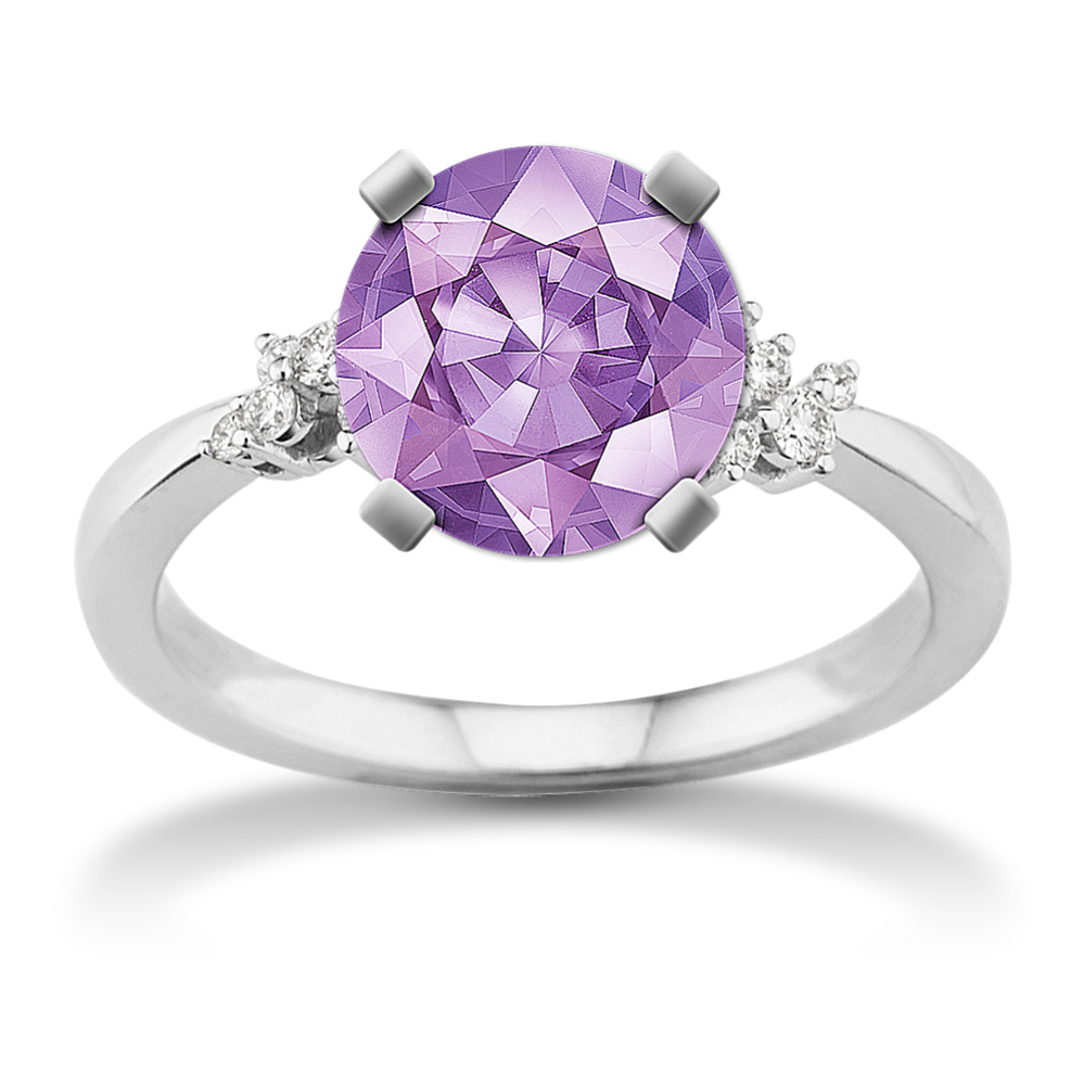 Raw amethyst hot sale engagement ring