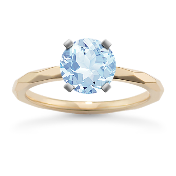 Geometric Solitaire Engagement Ring