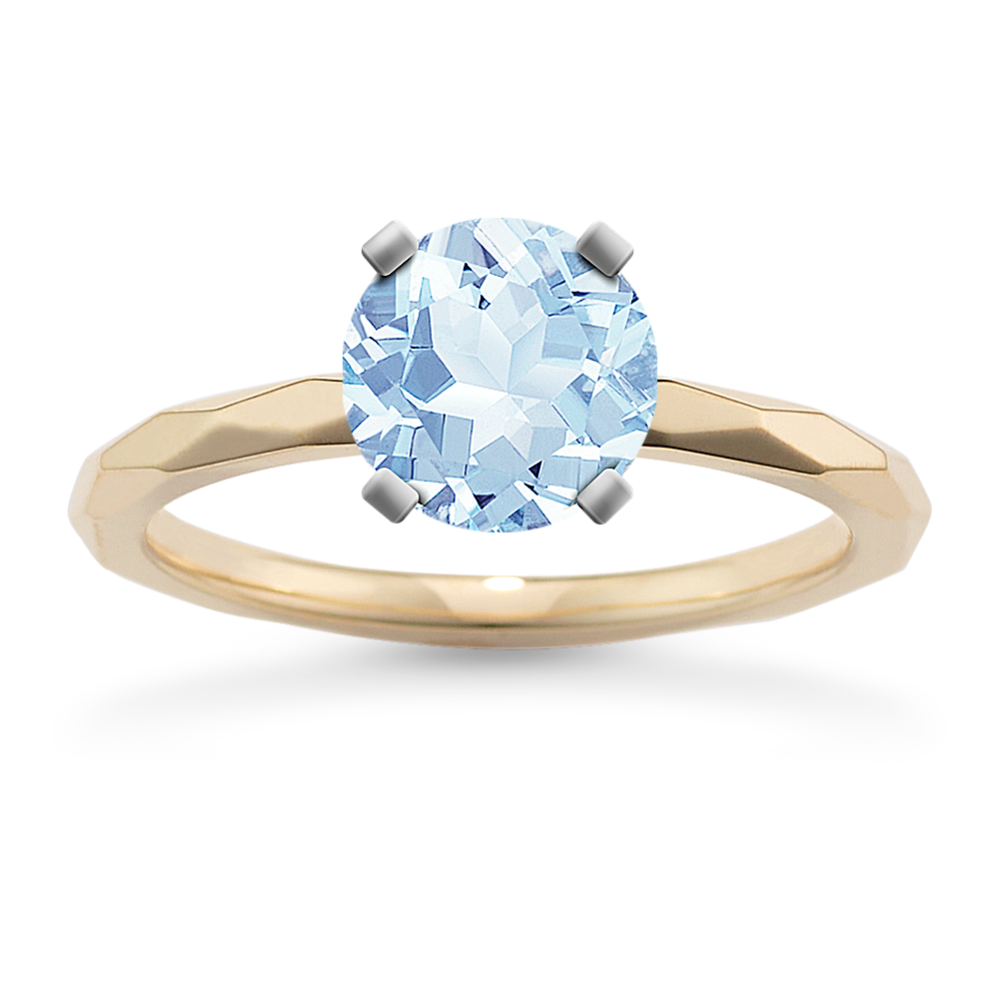 Geometric Solitaire Engagement Ring