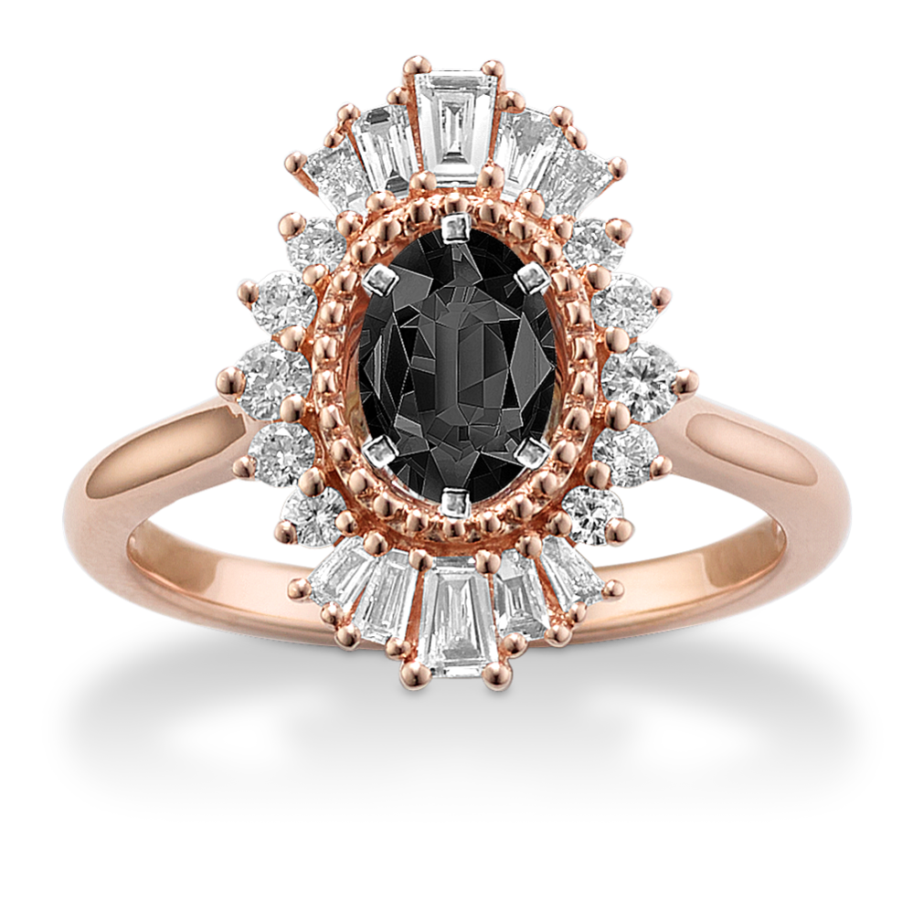 Arabesque Halo Engagement Ring