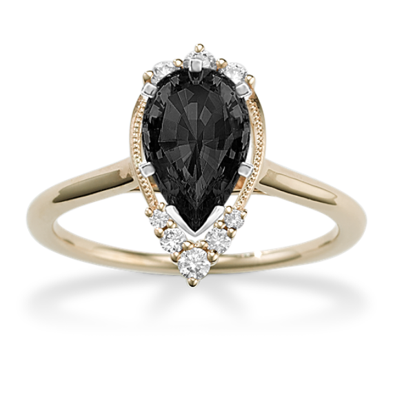 Lucienne Halo Engagement Ring (Pear)