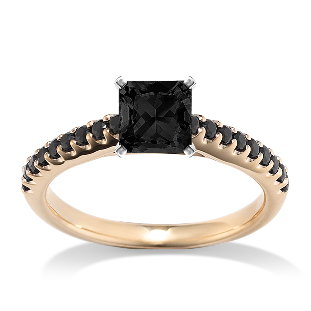 Nightingale Black Sapphire Engagement Ring
