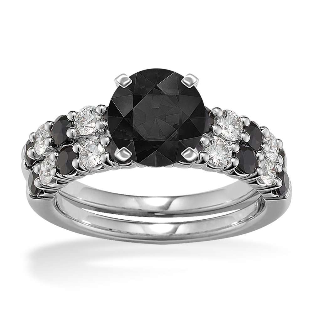 Black sapphire wedding set clearance