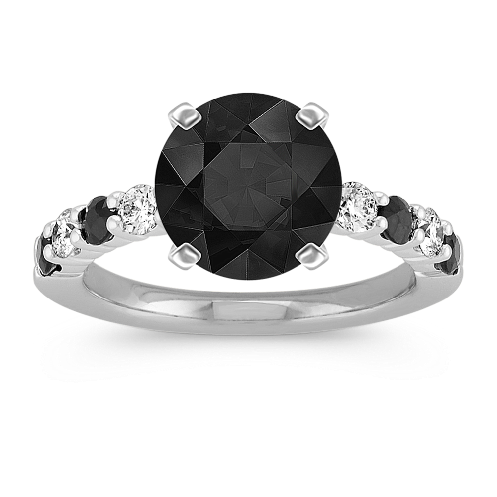 Sapphire & Diamond Engagement Ring