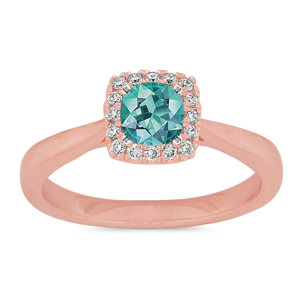 Kinsley Halo Engagement Ring for 0.50 ct Cushion