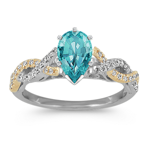 Two-Tone Infinity Engagement Ring