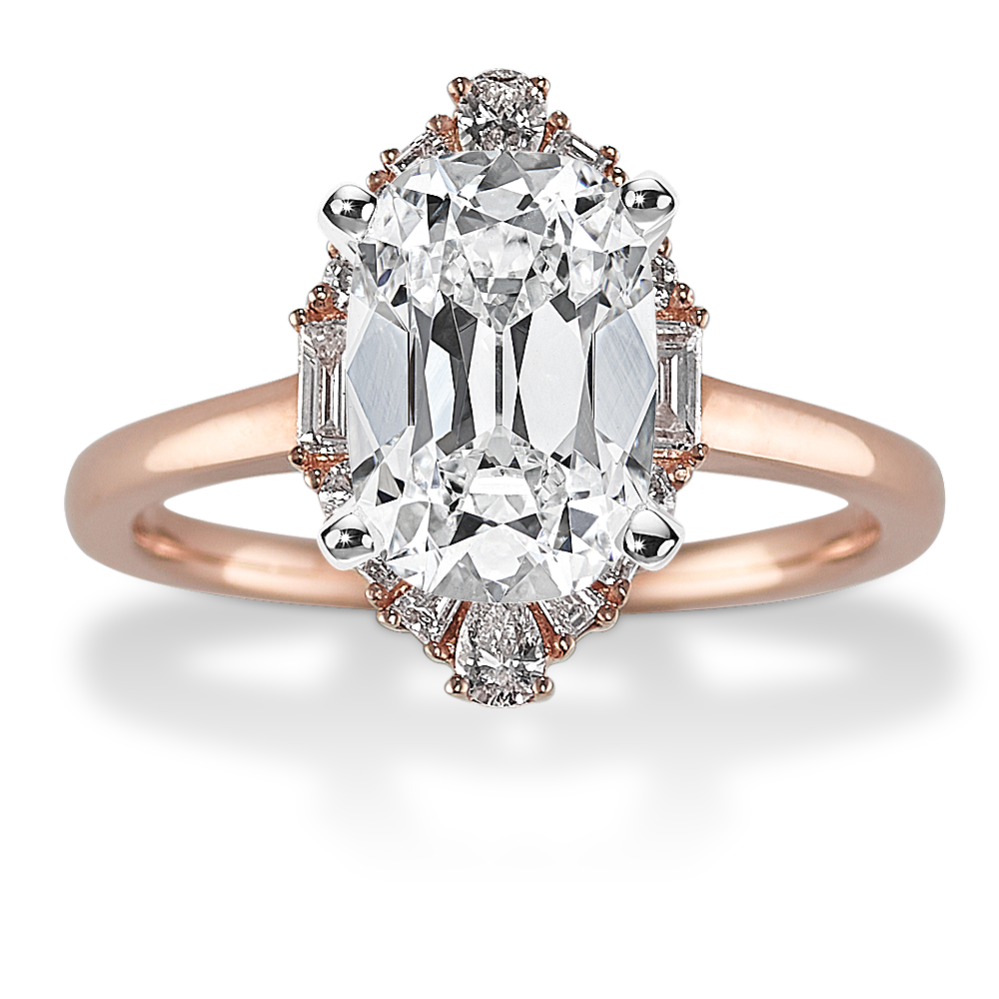 Diamond Classic Halo Engagement Ring in 14K Rose Gold