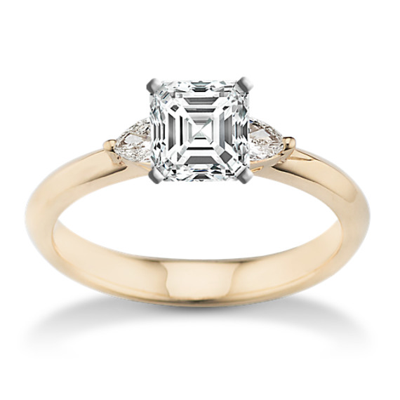 Miriam Three-Stone Diamond Engagement Ring in 14K Yellow Gold