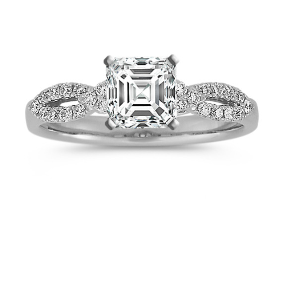 Infinity Round Diamond Engagement Ring
