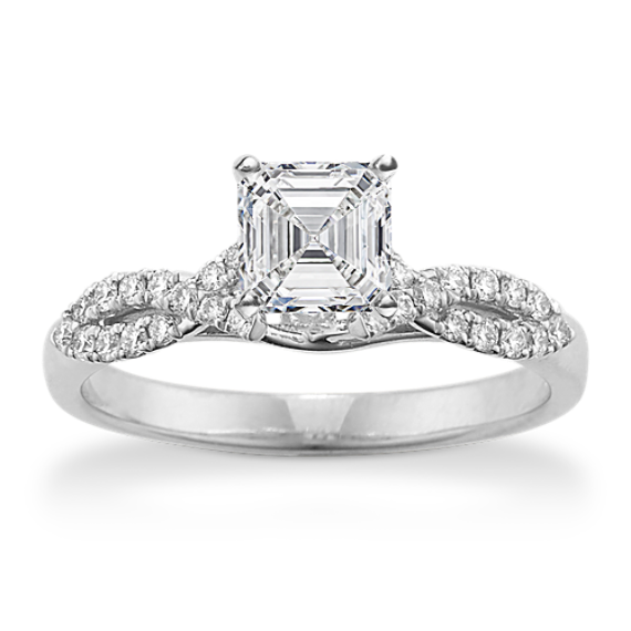 Diamond Pave Infinity Engagement Ring