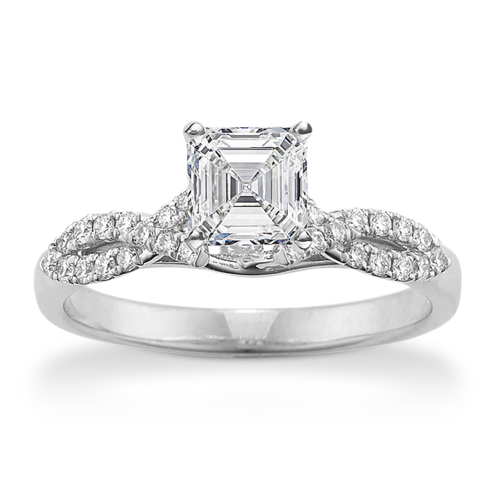 Diamond Pave Infinity Engagement Ring