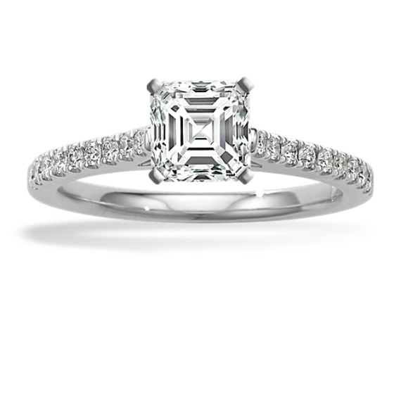 Rosemary Pave-Set Diamond Engagement Ring
