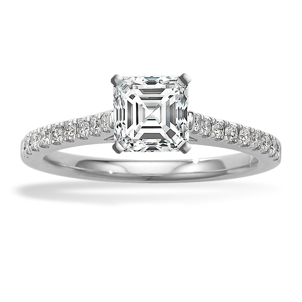 Rosemary Pave-Set Diamond Engagement Ring