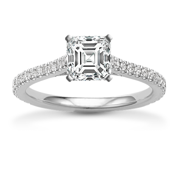 Ella Cathedral Engagement Ring in Platinum