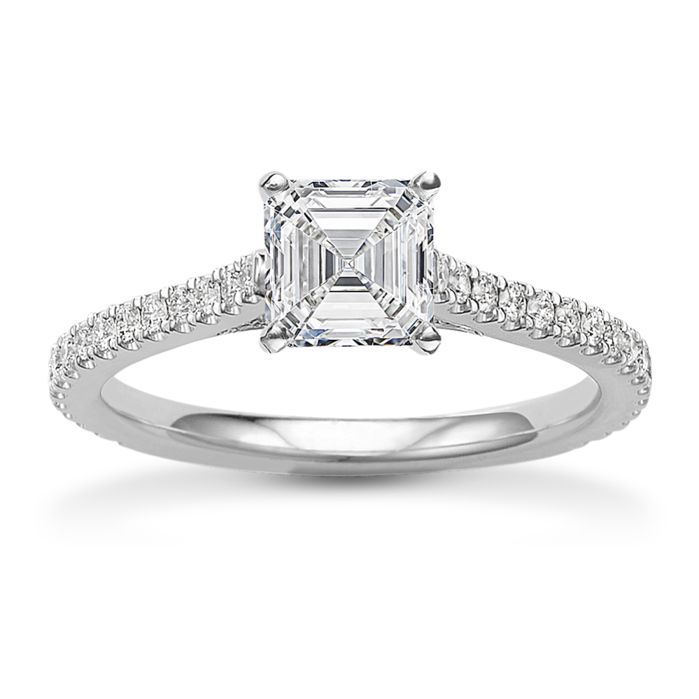 Ella Cathedral Engagement Ring in Platinum