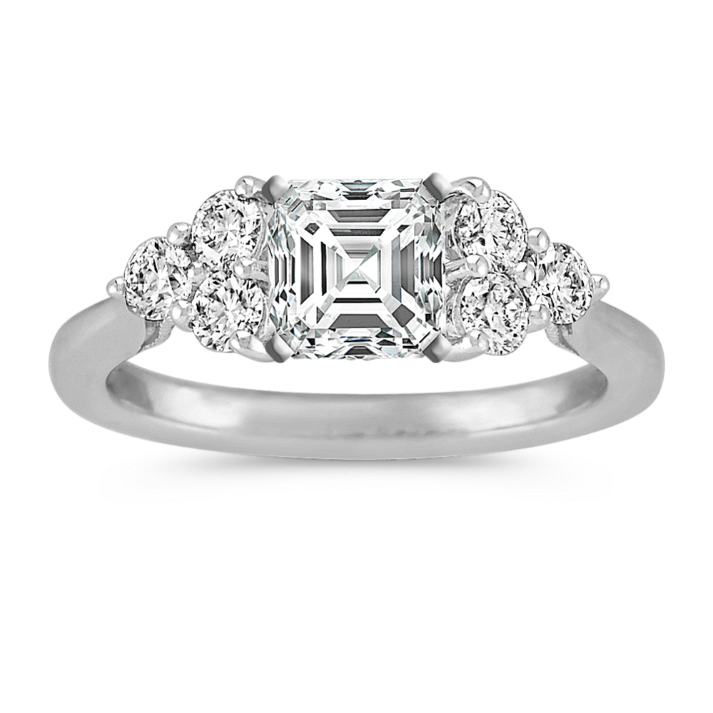 Trio Classic Round Diamond Engagement Ring