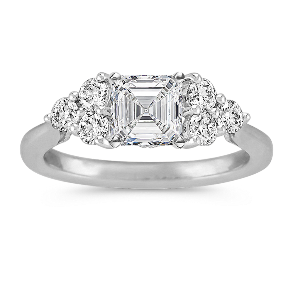 Trio Classic Round Diamond Engagement Ring