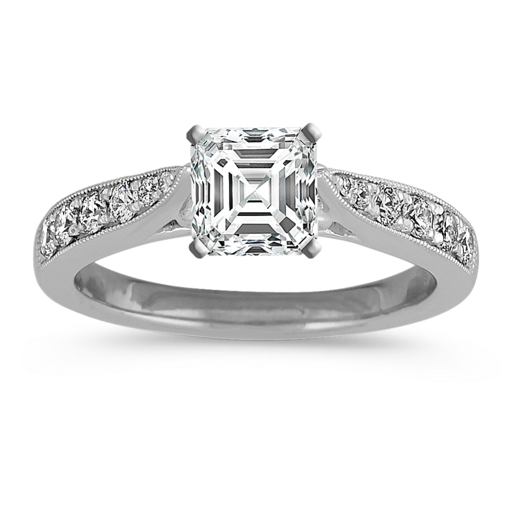 Vintage Cathedral Diamond Engagement Ring