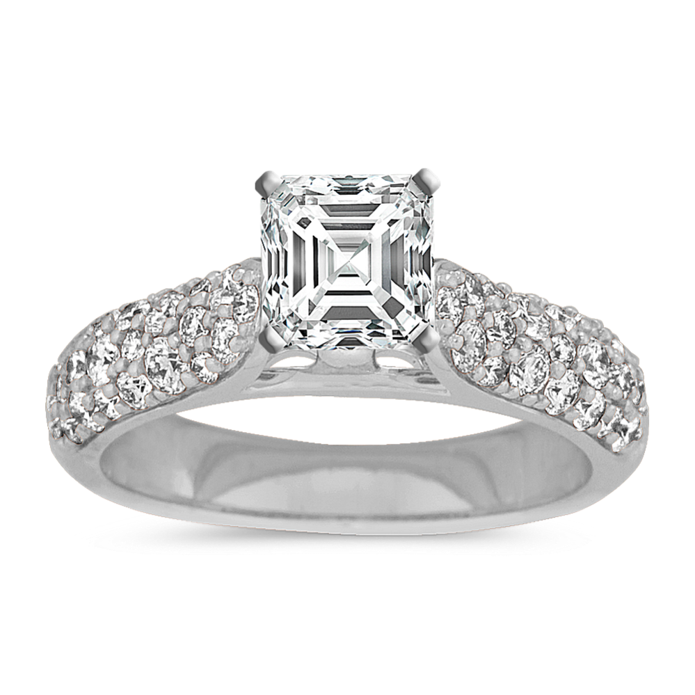 Adagio Diamond Engagement Ring in 14k White Gold