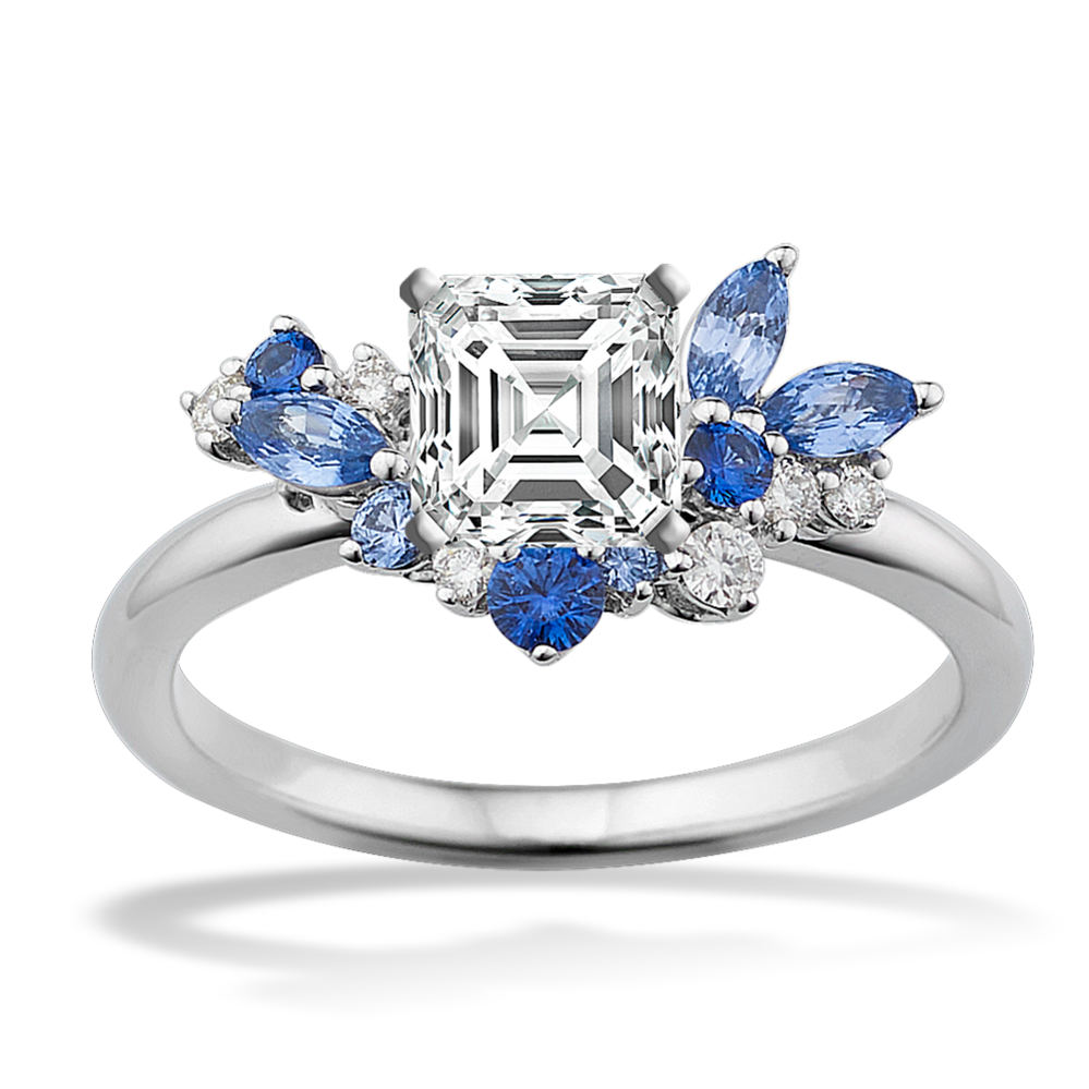 Yasmin Blue Sapphire Engagement Ring Shane Co