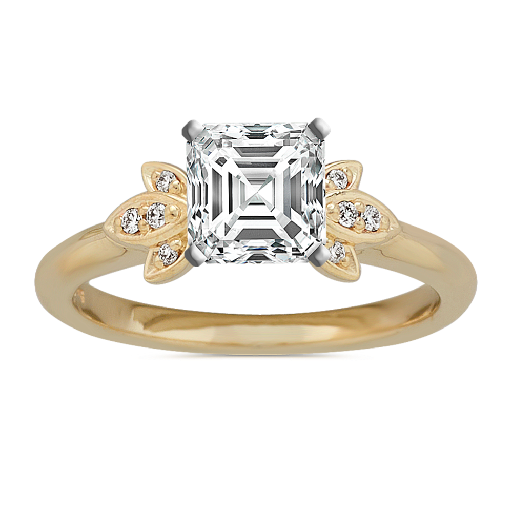 1.01 ct. Natural Diamond Engagement Ring in Yellow Gold
