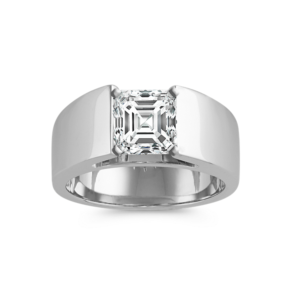 Meridian Cathedral Solitaire Engagement Ring in 14K White Gold