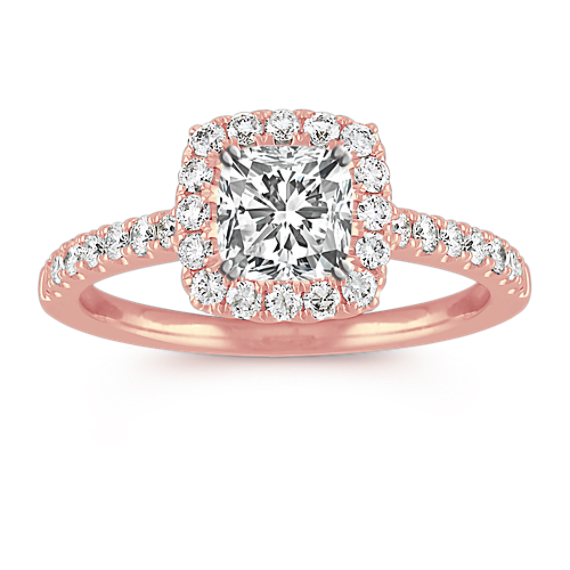 Delia Halo Engagement Ring (Cushion)