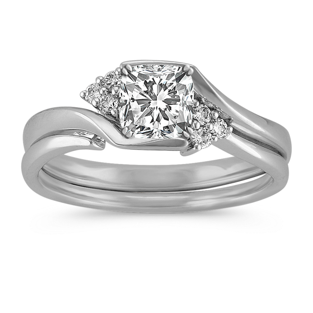 0.7 ct. Natural Diamond Engagement Ring in White Gold