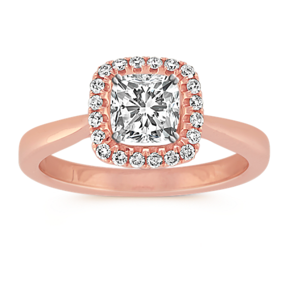 Kinsley Halo Engagement Ring for 0.75 ct Cushion