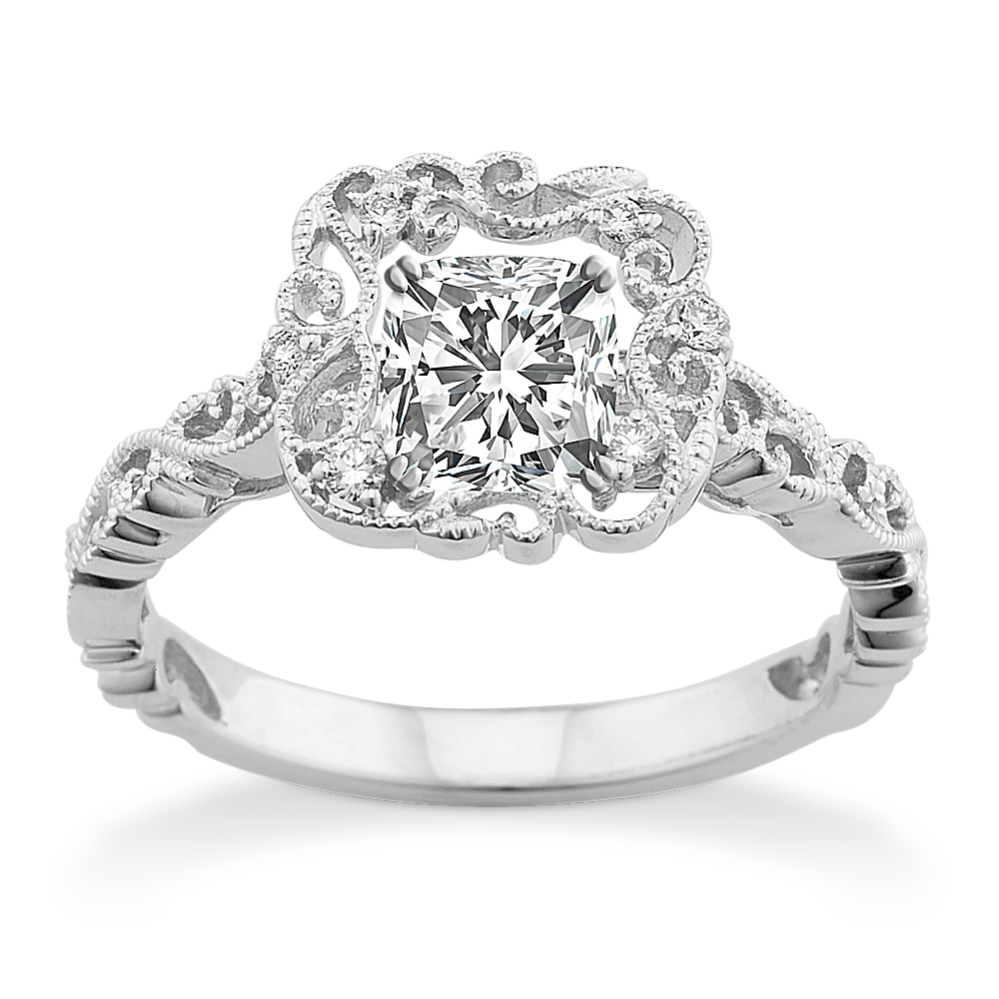 Vineyard Halo Engagement Ring