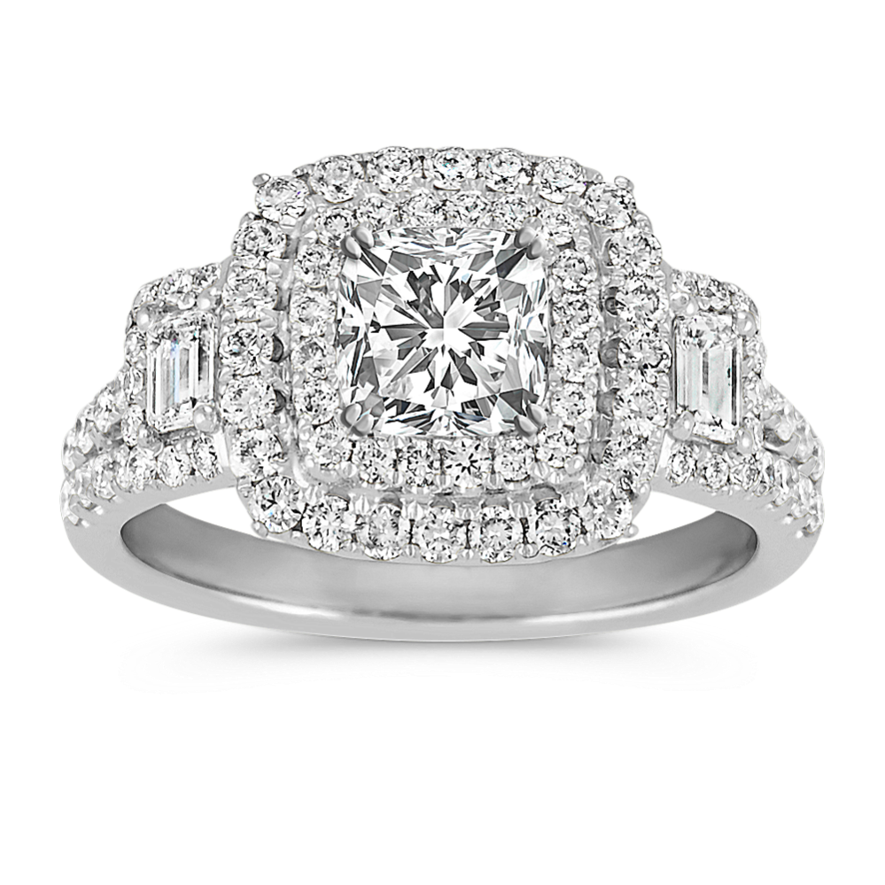 Diamond Double Halo Engagement Ring