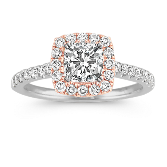 Delia Halo Engagement Ring (Cushion)