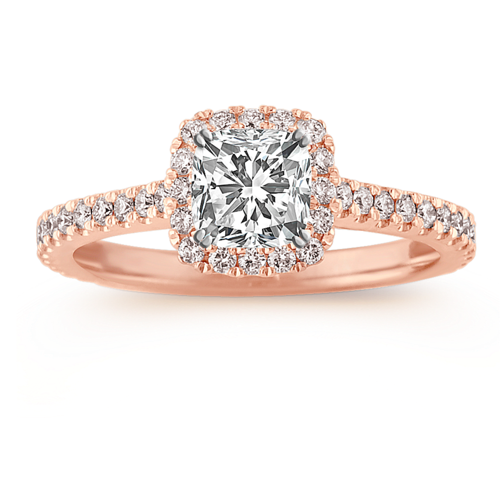 Siena Halo Engagement Ring for 0.75 ct. Cushion