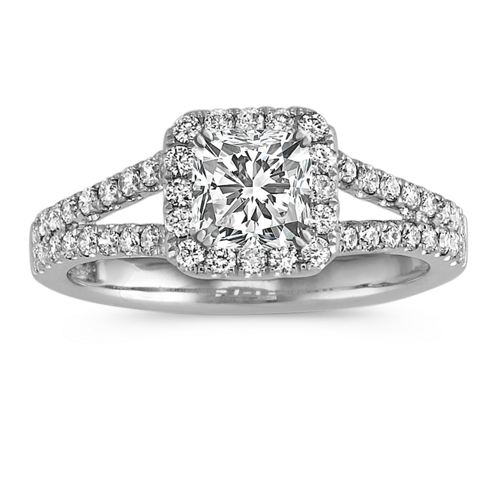Veranda Halo Engagement Ring in Platinum