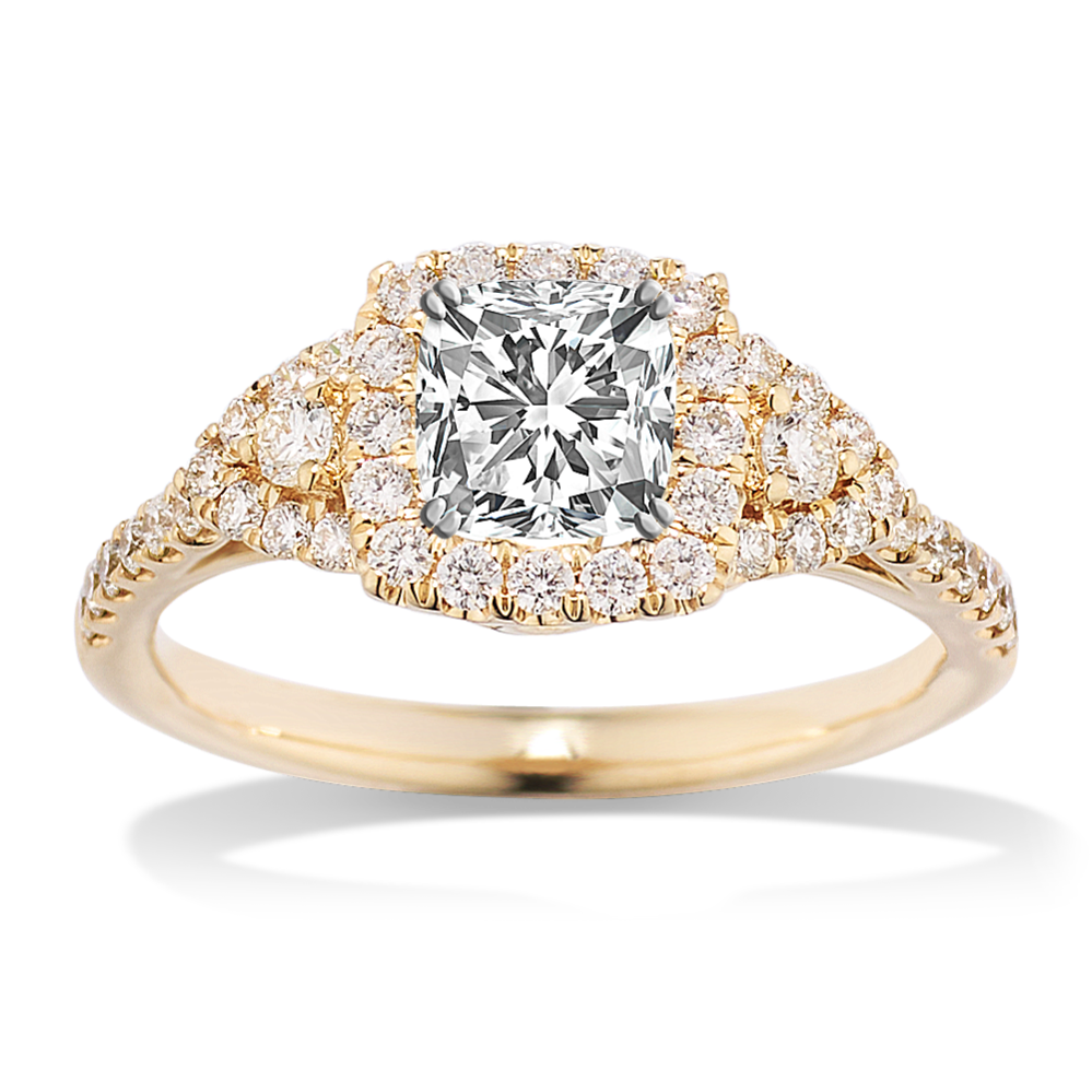 Halo Round Diamond Engagement Ring