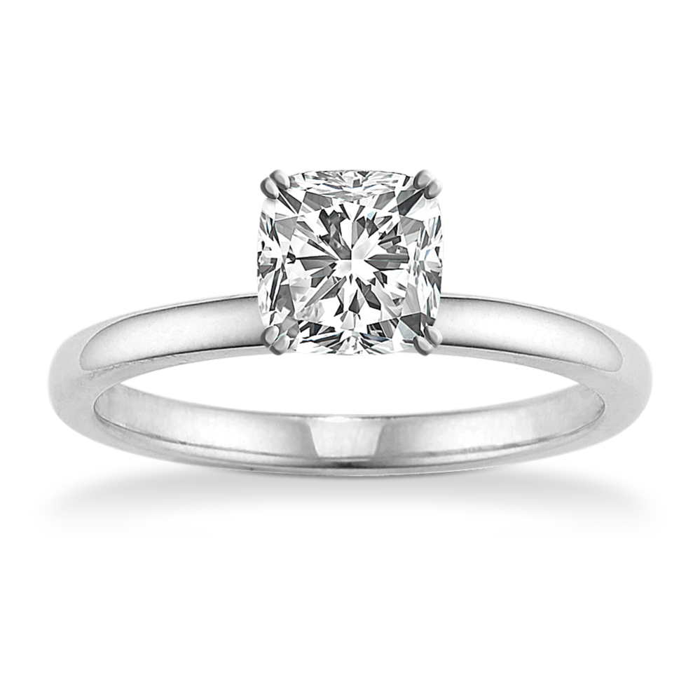 0.97 ct. Natural Diamond Engagement Ring in White Gold