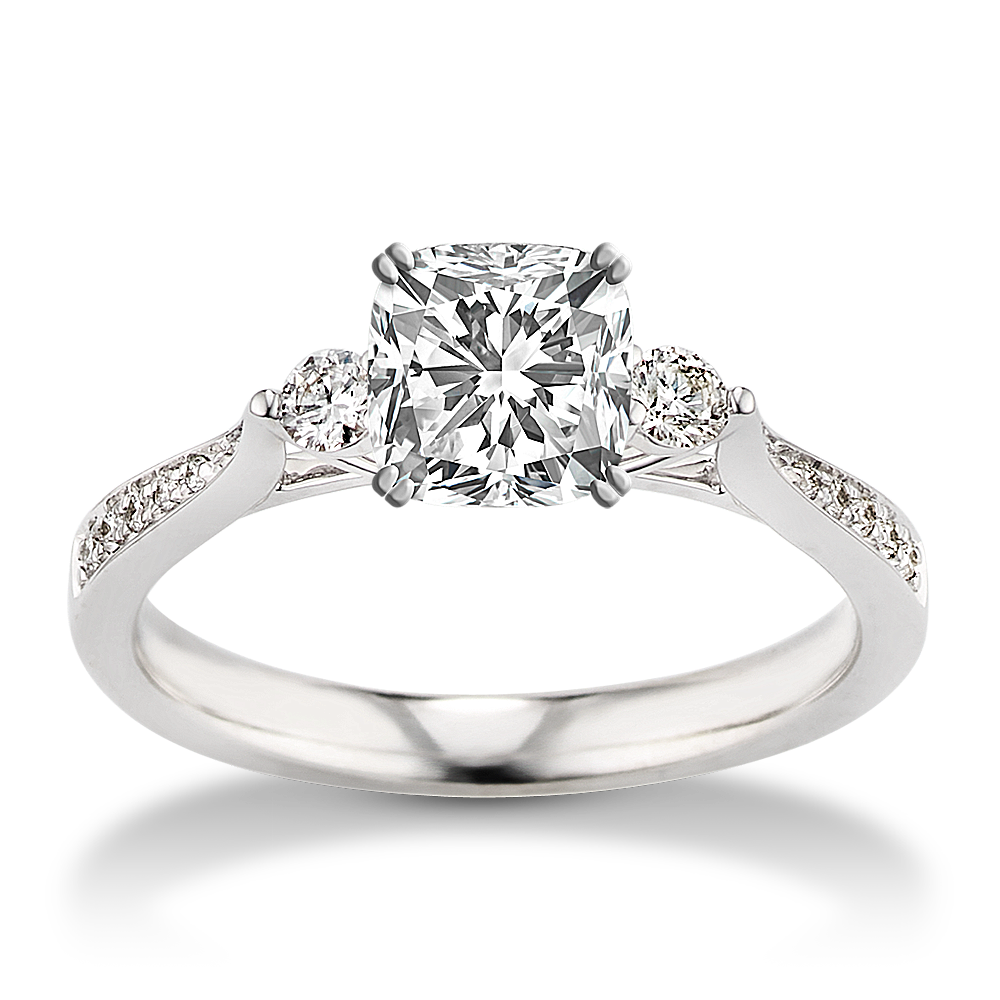 1/6 ct. Diamond Cathedral Engagement Ring